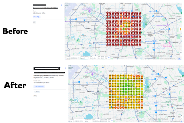 result 1 before and afer seo